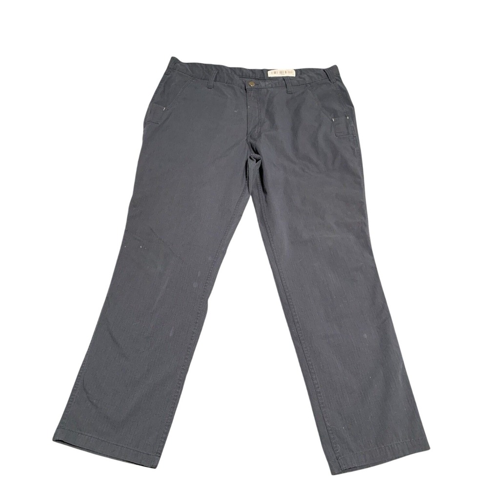 Carhartt Relaxed Fit Work Pants Mens 40x32 Navy Blue Ripstop Utility Distressed